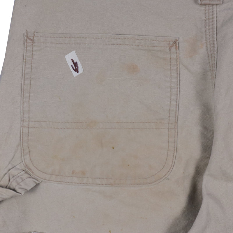 Dickies 90's Cargo Carpenter Workwear Jeans / Pants 30 x 30 Beige Cream
