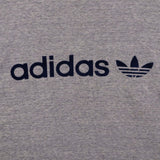 Adidas 90's Heavyweight Short Sleeve Spellout Logo Sweatshirt XSmall Grey