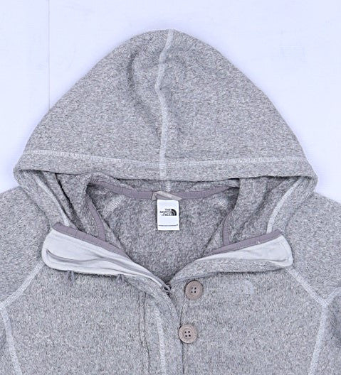 The North Face 90's Hooded Quarter Button Sweatshirt XSmall Grey