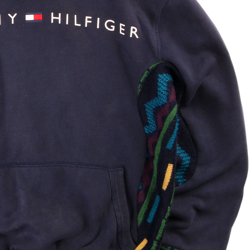 Tommy Hilfiger 90's Spellout Hoodie Medium Navy Blue