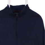 Chaps 90's Quarter Zip Long Sleeve Jumper XXLarge (2XL) Navy Blue