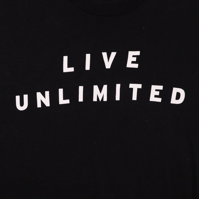 Harley Davidson 90's Live Unlimited Short Sleeve Button Up T Shirt Large Black