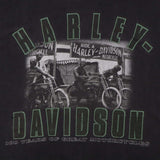 Harley Davidson 90's Short Sleeve Graphic Pullover T Shirt XXLarge (2XL) Black