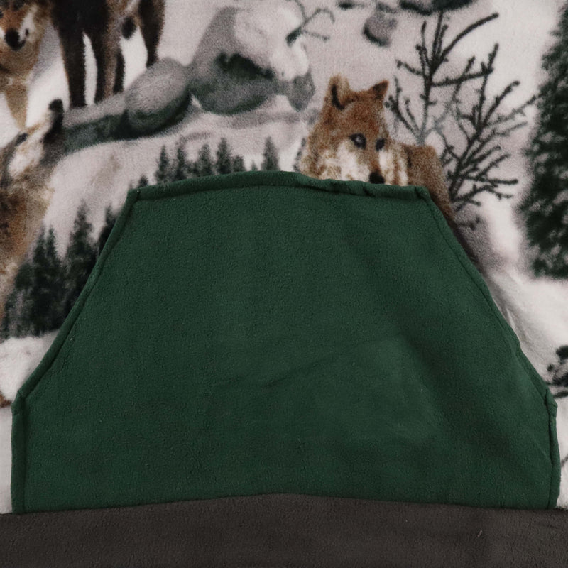 Donna Dernbach 90's Wolf Fleece Hoodie Large Green
