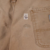Carhartt 90's Carpenter Workwear Denim distressed Jeans / Pants 36 x 34 Beige Cream