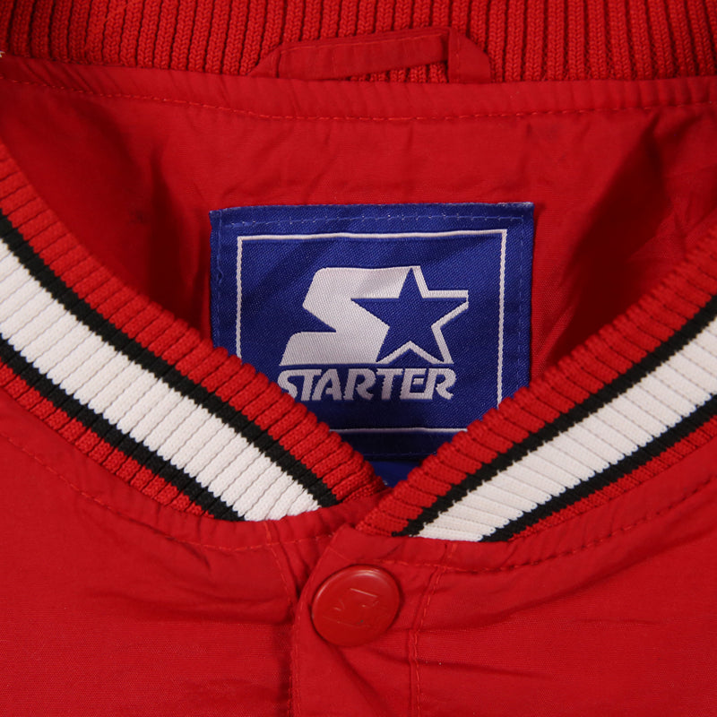 Starter 90's Wisconsin College Lightweight Windbreaker Jacket Large Red