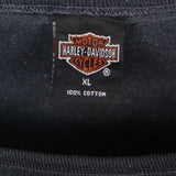 Harley Davidson 90's stone wash Graphic Back Print Vests XLarge Black