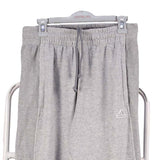 Adidas 90's Jogging Bottoms cuffed Elasticated Waistband Drawstrings Trousers / Pants Medium Grey