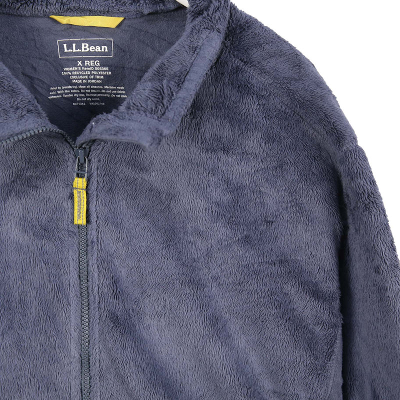 L.L.Bean 90's Shaggy Zip Up Fleece Jumper XLarge Grey
