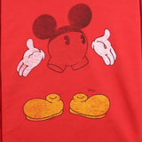 JUNK FOOD 90's Mickey Mouse Crewneck Sweatshirt Medium Red