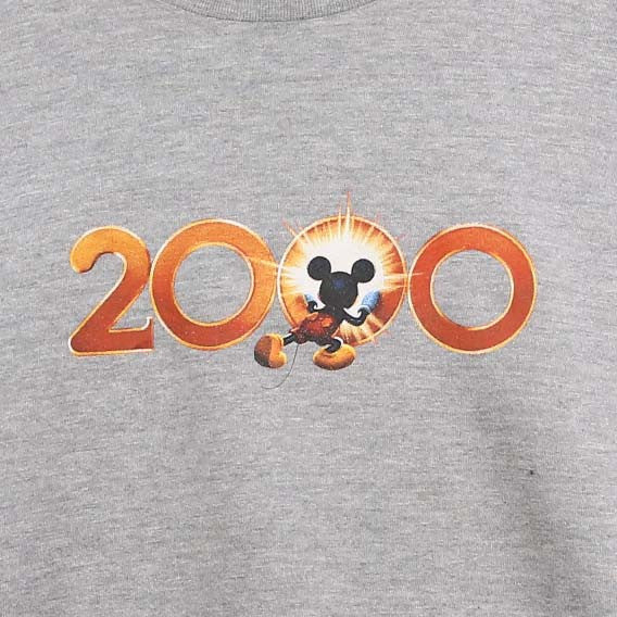Disney 90's 2000 Mickey Mouse Crewneck Sweatshirt XLarge Grey
