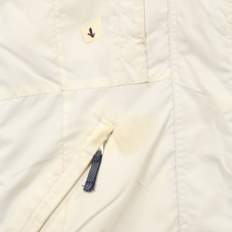 Columbia 90's Heavyweight Zip Up Hooded Bomber Jacket Large White