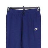 Nike 90's Single Stitch cuffed Elasticated Waistband Drawstrings Trousers / Pants Medium Blue