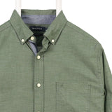 Nautica 90's Button Up Long Sleeve Shirt Medium Green