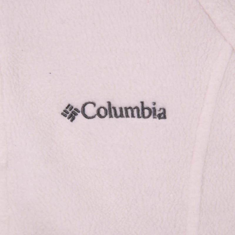 Columbia 90's Fleece Full Zip Up small logo Fleece Medium White