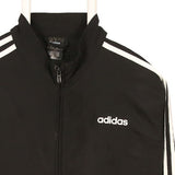 Adidas 90's Lightweight Striped Zip Up Windbreaker Jacket Large Black