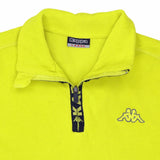 Kappa 90's Fleece Quarter Zip Sweatshirt Large Yellow