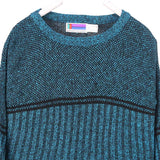 Sweater Graphix 90's Knitted Crewneck Heavyweight Jumper / Sweater Medium Blue