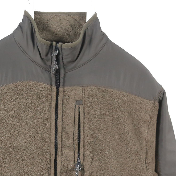 Chaps 90's Zip Up Long Sleeve Fleece Medium Grey