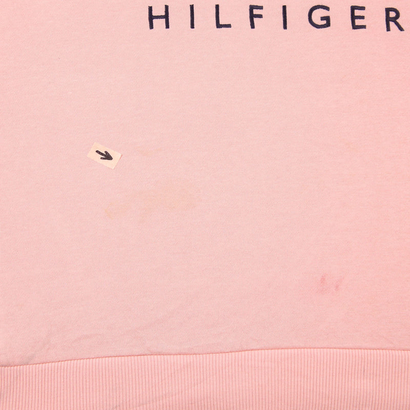 Tommy Hilfiger 90's Spellout Logo Crewneck Sweatshirt XSmall Pink