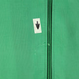 HELLOWAY 90's Zip Up Nylon Sportswear Varsity Jacket Medium Green