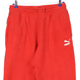 Puma 90's Drawstring Elasticated Waistband Joggers / Sweatpants Medium Red