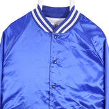 Pro Fit 90's Nylon Shell Button Up Varsity Jacket XLarge Blue