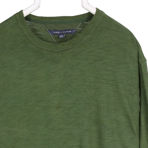 Tommy Hilfiger 90's Plain Crewneck Jumper / Sweater XXLarge (2XL) Khaki Green