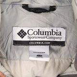 Columbia 90's Spellout Logo Hooded Waterproof Windbreaker Jacket Large Grey