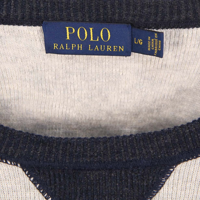 Polo Ralph Lauren 90's Plain Crewneck Sweatshirt Large Grey