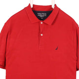 Nautica 90's Button Up Short Sleeve Polo Shirt XLarge Red