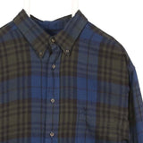 St Johns Bay 90's Long Sleeve Button Up Check Shirt XLarge Black