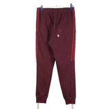 Adidas 90's Drawstring Elasticated Waistband Joggers / Sweatpants Small Burgundy Red