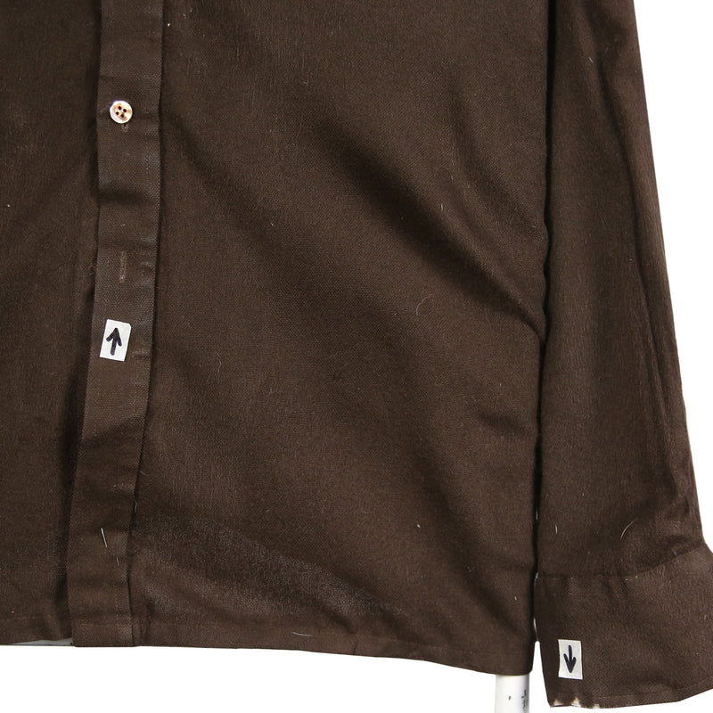 Back Packer 90's Long Sleeve Button Up Shirt Large Brown