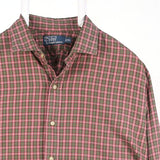 Polo Ralph Lauren 90's Long Sleeve Button Up Check Shirt XLarge Green