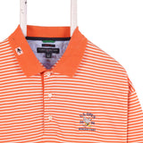 Tommy Hilfiger 90's US Open Striped Polo Shirt XLarge Orange