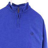 Chaps 90's Quarter Zip Knitted Jumper / Sweater XXLarge (2XL) Blue