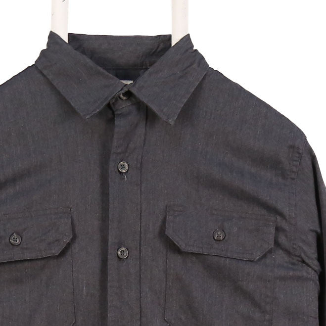 Wrangler 90's Long Sleeve Button Up Plain Shirt Small Grey