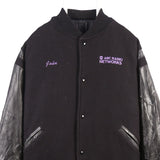 John Blair 90's Doug Banks Show Letterman Leather Arm Varsity Jacket XXLarge (2XL) Black