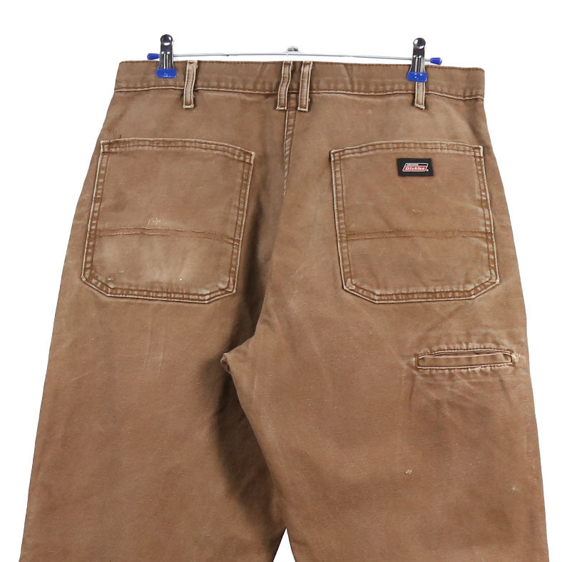 Dickies 90's Carpenter Workwear Denim Straight Leg Trousers / Pants 34 Brown