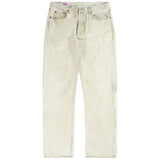 Levi's  501 Denim Baggy Jeans / Pants 36 Beige Cream