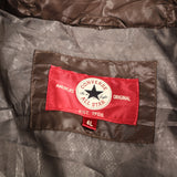 Converse  Full Zip Up Puffer Jacket XXXXLarge (4XL) Brown