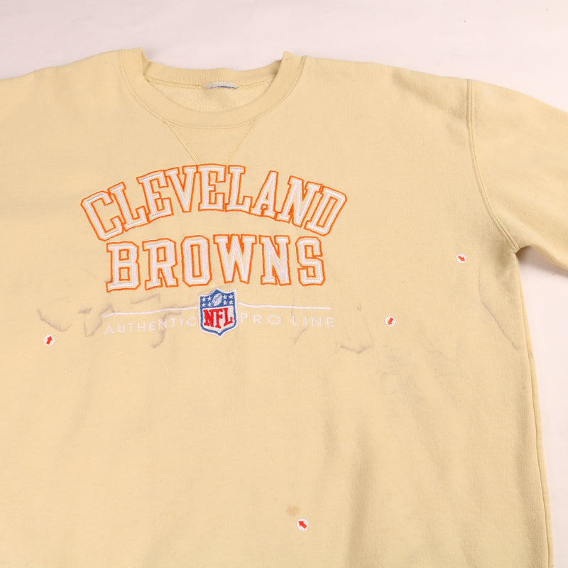 NFL  Cleveland Browns Sweatshirt Small Yellow