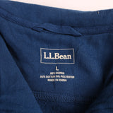 L.L.Bean  Quarter Zip Pullover Sweatshirt Large Blue