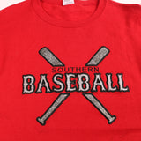 Jerzees  Baseball Crewneck Sweatshirt Large Red