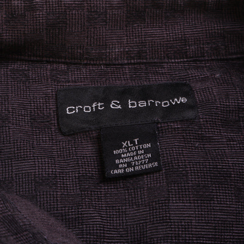 Croft&Barrow  Corduroy Long Sleeve Button Up Shirt XLarge Black