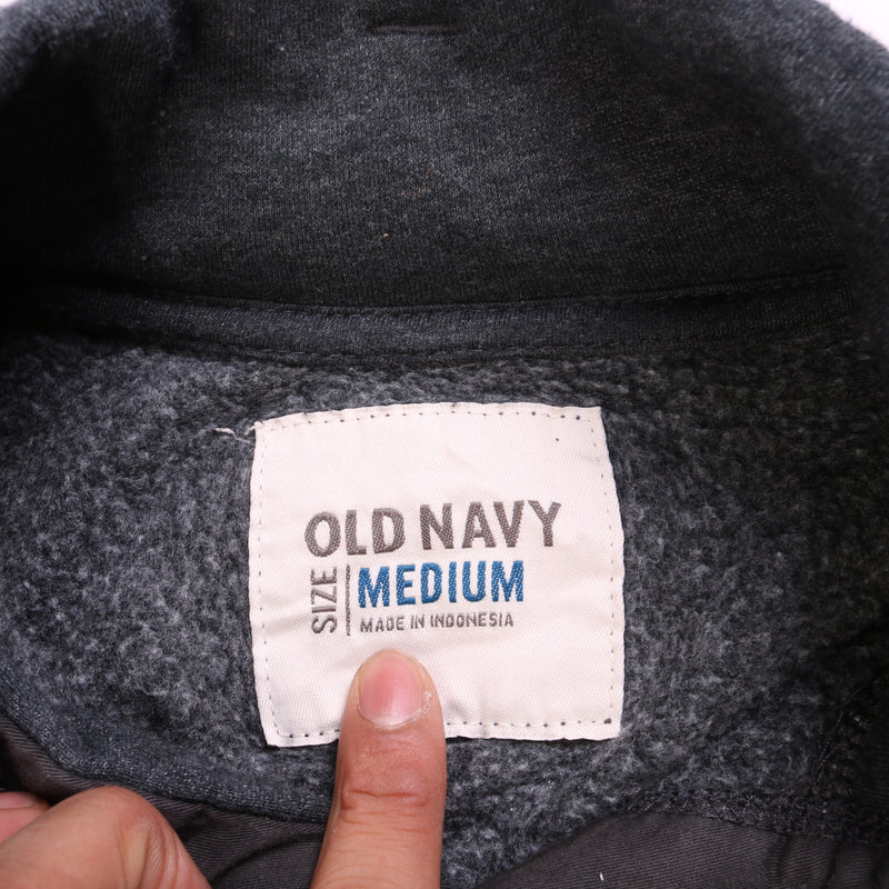 Old NAvy  Quarter Button Sweatshirt Medium Grey