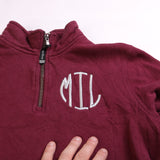 Charles River  Quarter Zip MIL Sweatshirt XSmall Burgundy Red