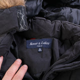 Rover & Lakes  Fur Hood Heavyweight Hooded Puffer Jacket Medium Grey