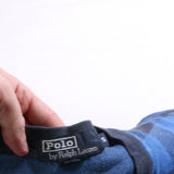 Ralph Lauren  Quarter Button Check Jumper / Sweater Small Blue